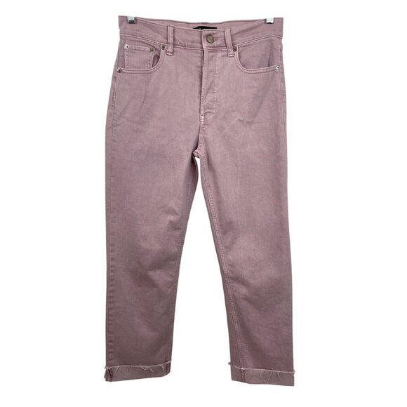 Gap Cheeky Straight High Rise Dusty Rose Denim Jeans Women Size 4/27R Button Fly - Picture 1 of 9